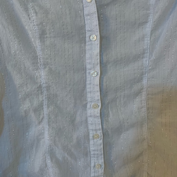 Express button down sheer blouse. - Picture 3 of 6